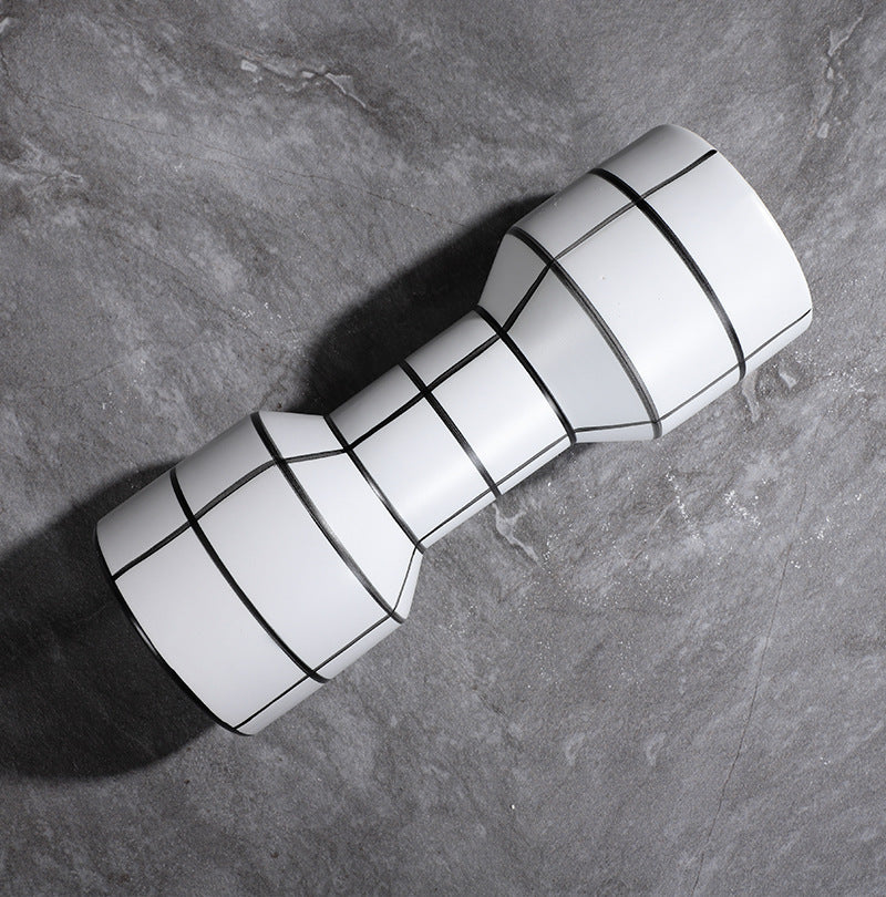 Simple Nordic Minimalism Black And White Striped Ceramic Vase