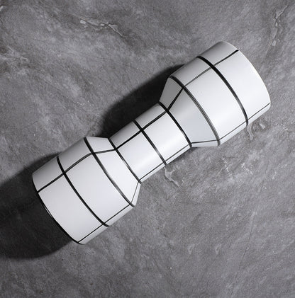 Simple Nordic Minimalism Black And White Striped Ceramic Vase