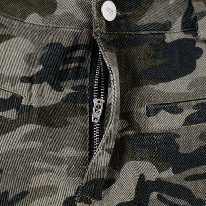 American Retro Camouflage Bell-bottom Pants Men