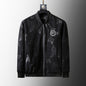 BLACK  Plus Size Loose Clothes Men's Stand-up Collar Jacket