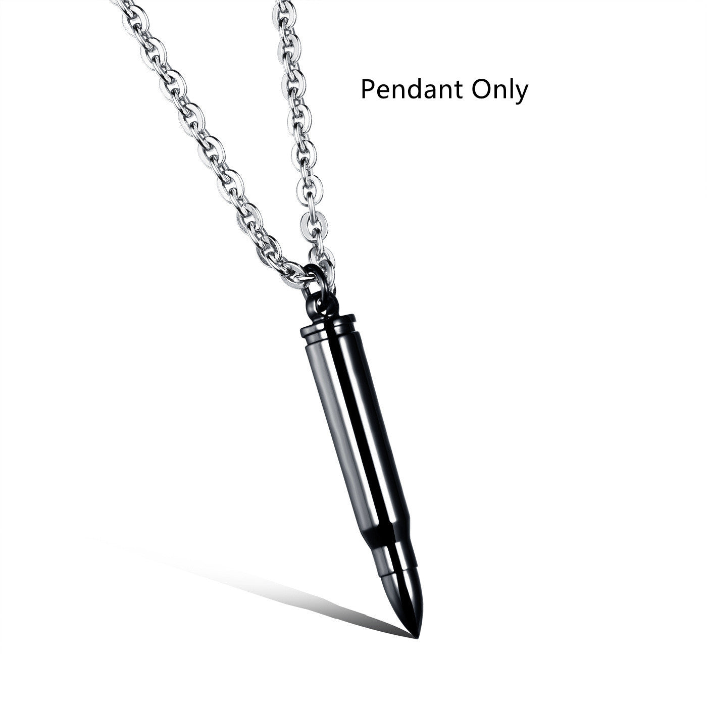 Personalized Hip Hop Bullet Stainless Steel Pendant Necklace