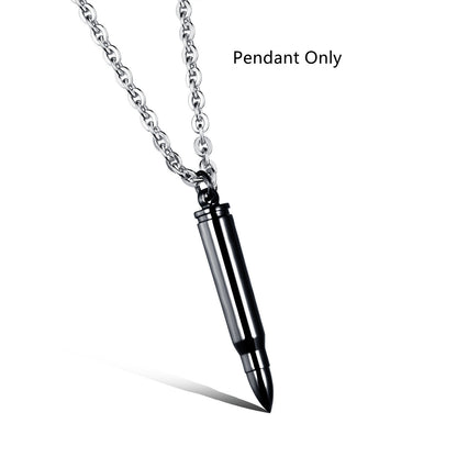 Personalized Hip Hop Bullet Stainless Steel Pendant Necklace