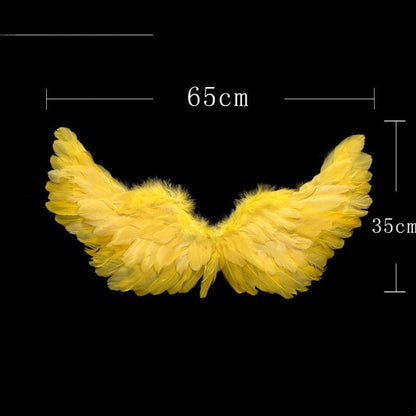 Wings Props Flower Girl Dress Up Halloween Christmas Show Feather Wings