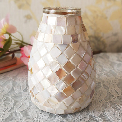 Nordic Light Mosaic Glass Vase Home Office