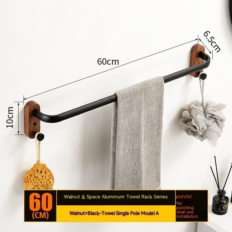 Solid Wood Towel Rack Wall Hanging Multi-bar