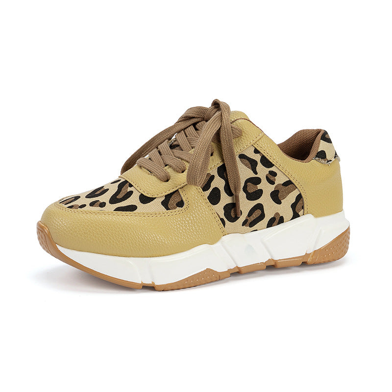 Leopard Sneakers Women White Running Sports Shoes - FLIPSTYLEZLLC