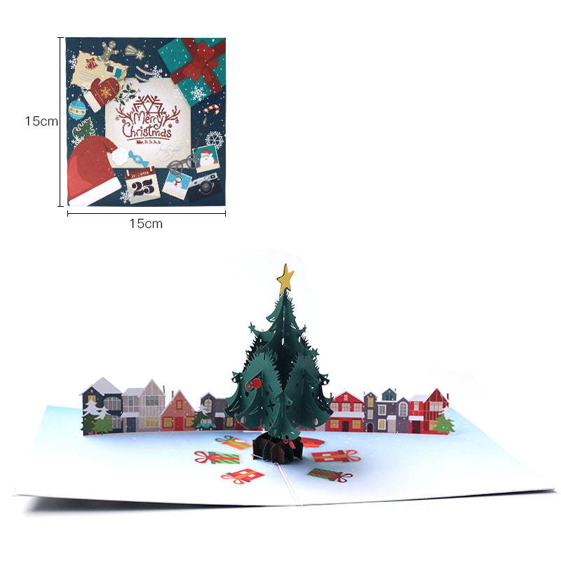 3d Christmas Greeting Card Stereo Christmas Tree Card Creative