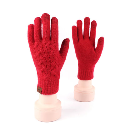 New Year Festive Red Gloves