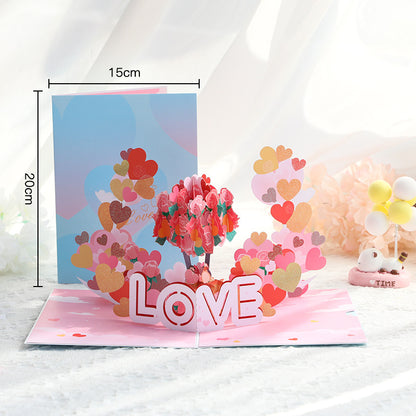 Valentine's Day Stereoscopic Greeting Cards Creative Handmade Paper Carving