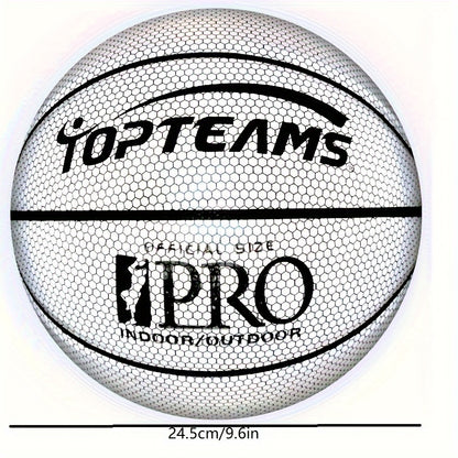 Net Popular Holographic Luminous Reflective Basketball Pu Wear-resistant Creative Fluorescent Basketball No. 7