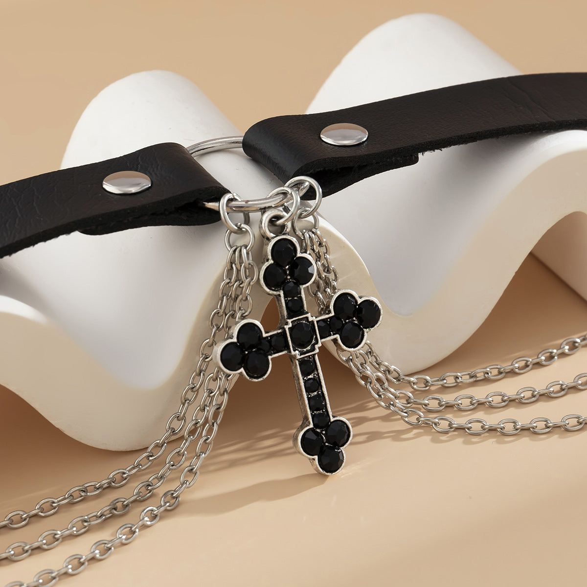 Jewelry PU Alloy Necklace Cross - FLIPSTYLEZLLC