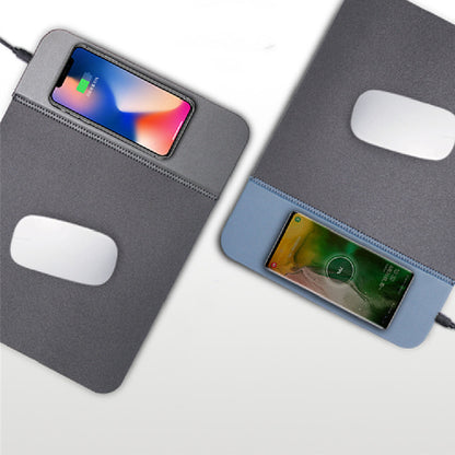 Qi Wireless Charger Mouse Mat Smart Phone Ultrathin Fast Charging Pad Mousepad Black