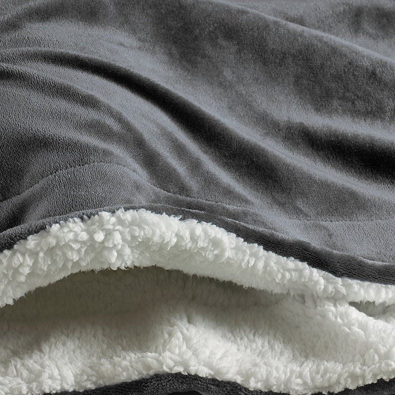 Lamb Fleece Blanket For Bed - Thick And Warm Blanket For Winter, Soft Fuzzy Plush King Blanket For All Seasons