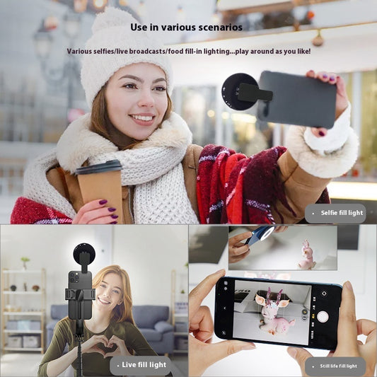 W36 Mobile Phone Fill-in Light Live Broadcast Mini Makeup Mirror Light