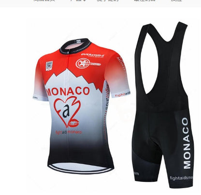 Purple Sportwear for men Short-sleeved Suspender Cycling Suit Suit Mountain Biking suit