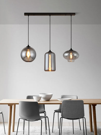 Nordic Creative Glass Chandelier Cafe