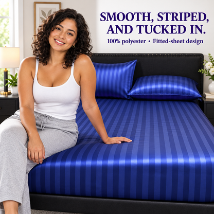 Fitted sheet ad with a Latina American model