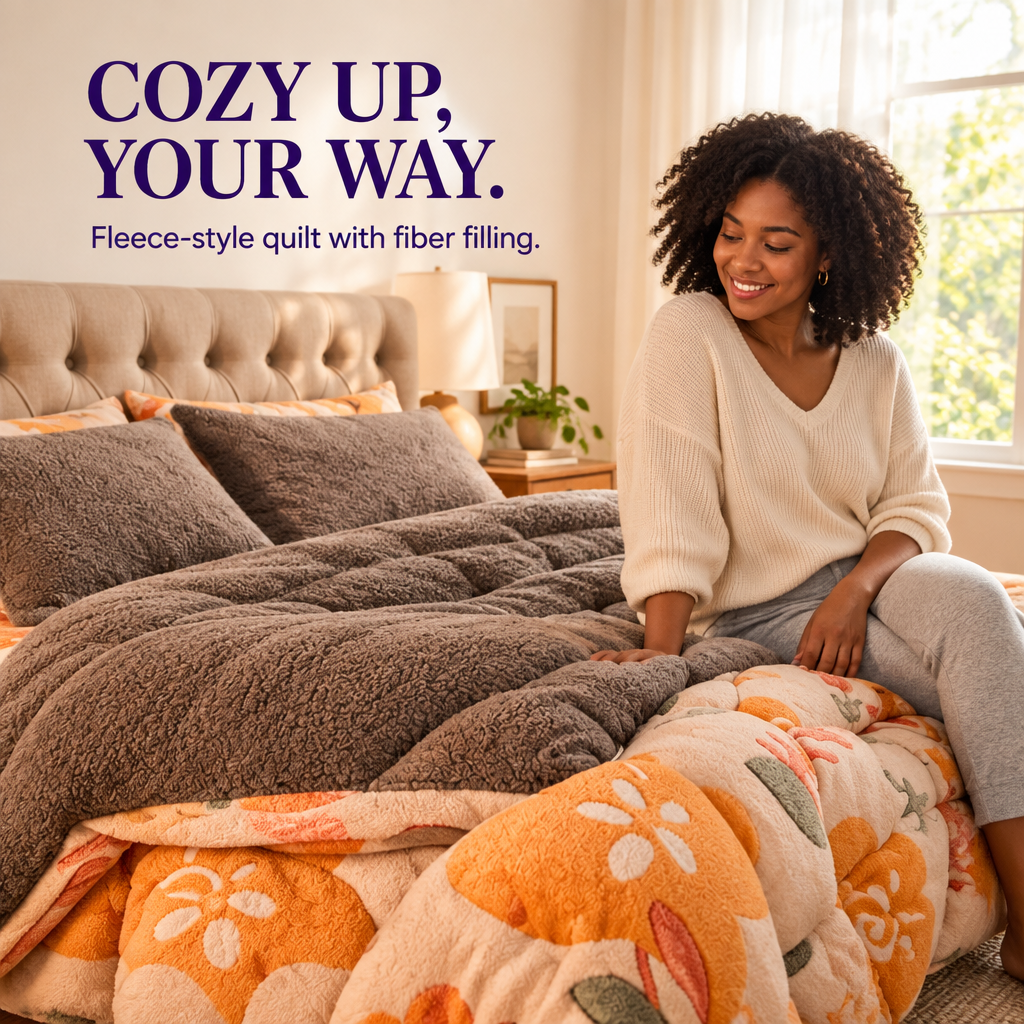 Fleece quilt ad: Cozy Up, Your Way