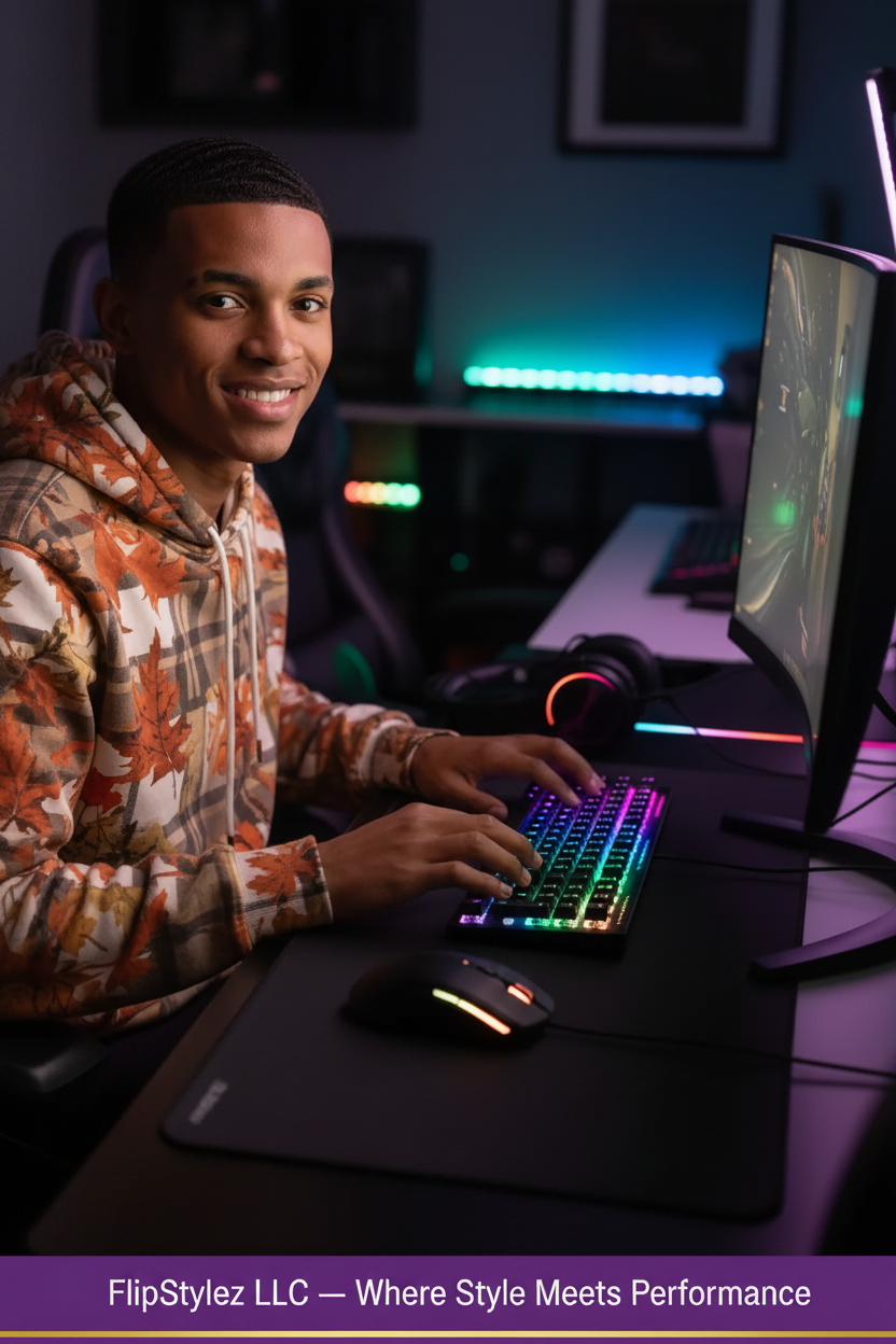 Gamer Man Moisturized Hair RGB Keyboard
