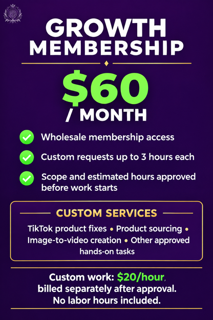 Growth membership standalone column card