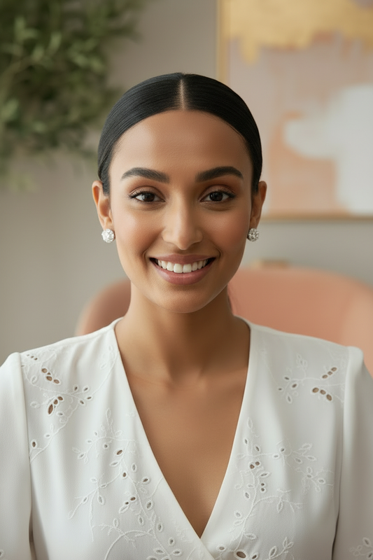 Head Straight - Both Earrings Visible