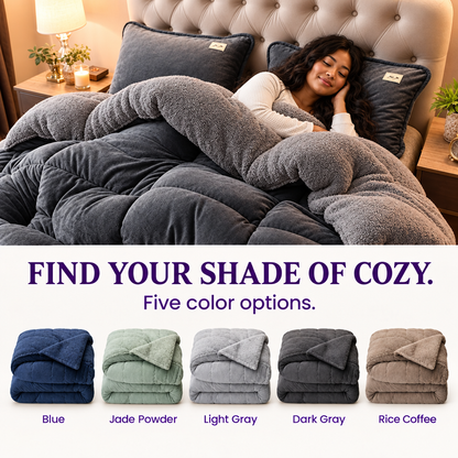 Image 10 ad with “Find Your Shade of Cozy” and a diverse model