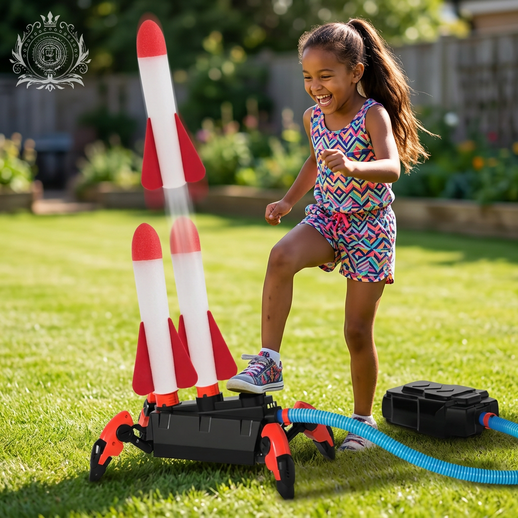 Image 2 child actively launching the rocket