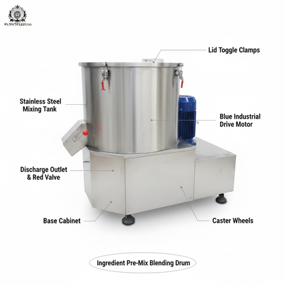 Ingredient Pre-Mix Blending Drum Diagram