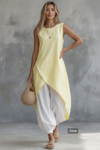 Light skin model in yellow 2PCS set