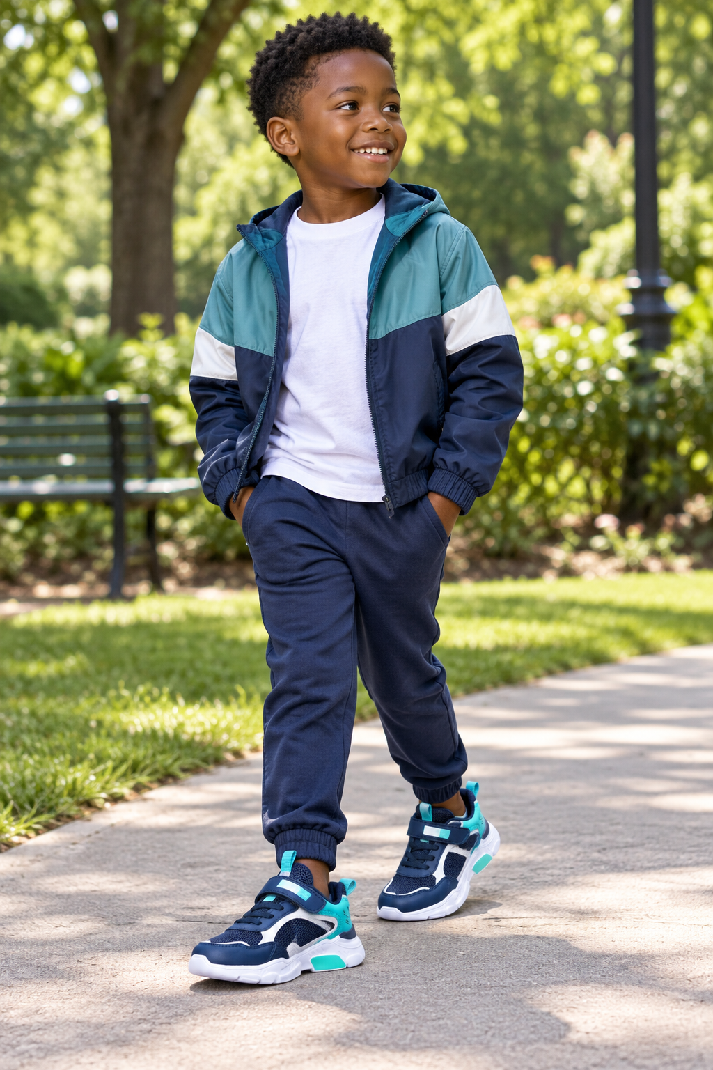 Little boy wearing the shoes from photo 1