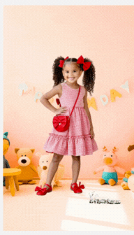 New Girl's light loose fit  YELLOW or RED SUMMER  dress