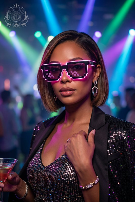 Pink glasses nightclub lifestyle image