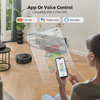 Teendow D10S Max - Black | Self-Emptying Robot Vacuum and Mop with LDS Laser Navigation
