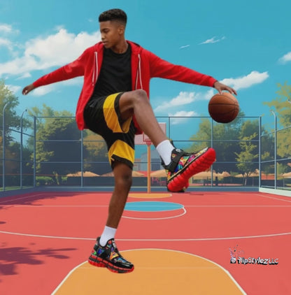 New Electrifying gold n black Retro sporty Shoes for men