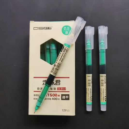 Dianshi Quick-Drying Gel Pen - Rollerball Straight Liquid Ink for Smooth Writing
