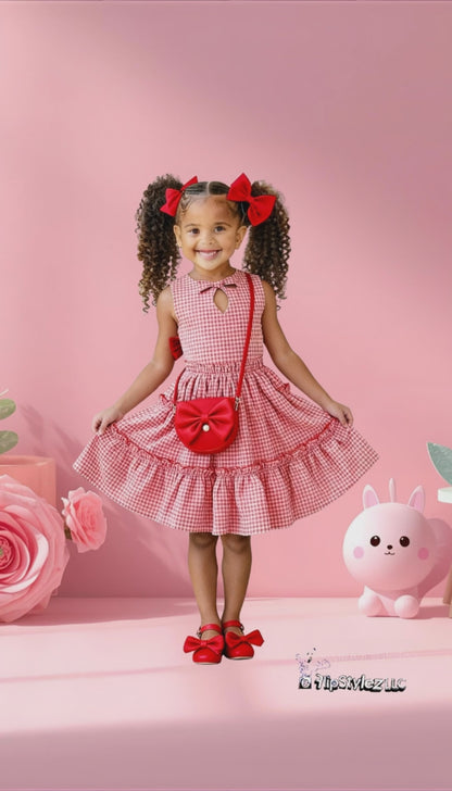 New Girl's light loose fit  YELLOW or RED SUMMER  dress