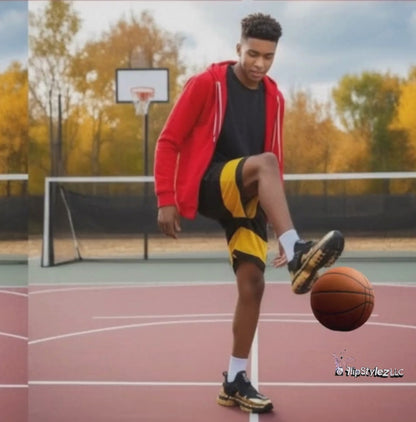 New Electrifying gold n black Retro sporty Shoes for men