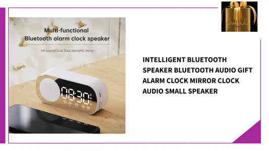 Intelligent Bluetooth Speaker Bluetooth Audio Gift Alarm Clock Mirror Clock Audio Small Speaker by@Outfy