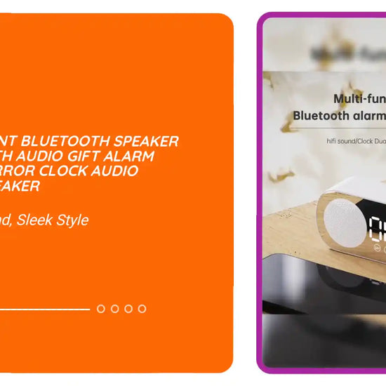 Intelligent Bluetooth Speaker Bluetooth Audio Gift Alarm Clock Mirror Clock Audio Small Speaker by@Outfy