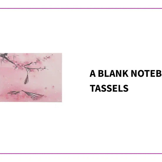 A blank notebook with tassels by@Outfy