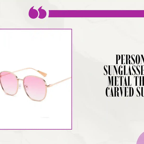 Personalized Sunglasses Fashion Metal Thick Edge Carved Sunglasses by@Outfy