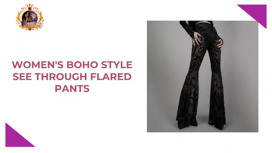 Women's Boho Style See Through Flared Pants by@Outfy