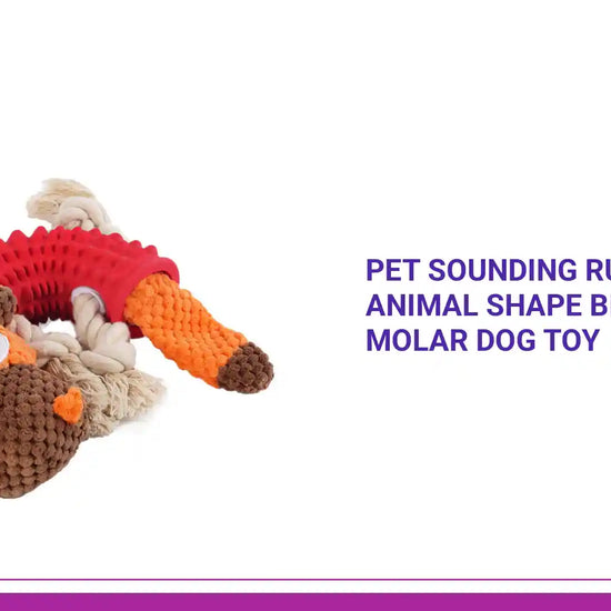 Pet Sounding Rubber Sleeve Animal Shape Bite-resistant Molar Dog Toy by@Outfy