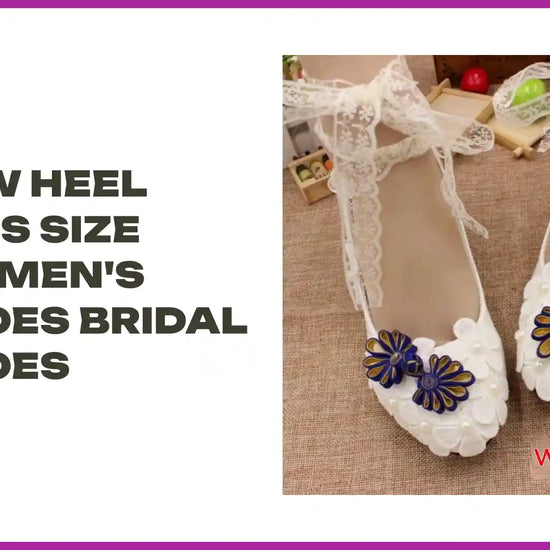 Low Heel Plus Size Women's Shoes Bridal Shoes by@Outfy