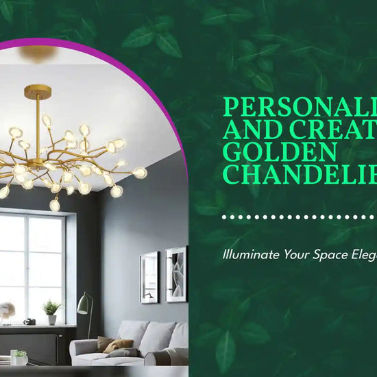 Personalized And Creative Golden Chandelier by@Outfy