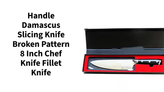 Handle Damascus Slicing Knife Broken Pattern 8 Inch Chef Knife Fillet Knife by@Outfy