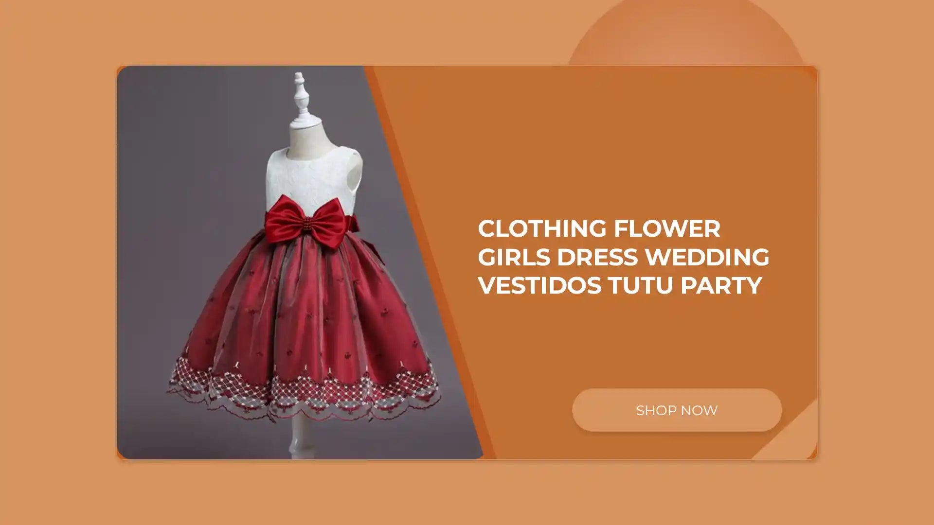 Clothing Flower Girls Dress Wedding Vestidos Tutu Party by@Outfy
