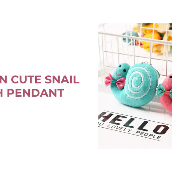 Cartoon cute snail plush pendant by@Outfy