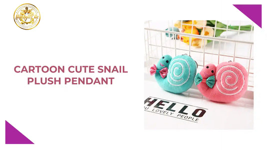 Cartoon cute snail plush pendant by@Outfy
