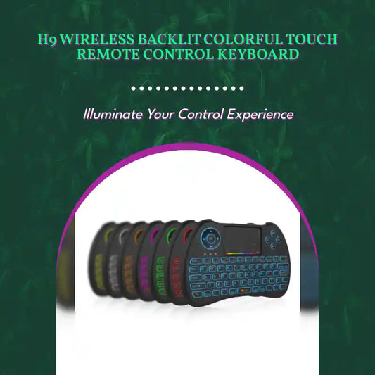 H9 Wireless Backlit Colorful Touch Remote Control Keyboard by@Outfy
